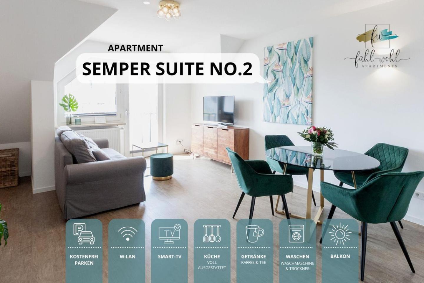 Semper Suite: Tranquil 2-room Near Hofgarten Bayreuth